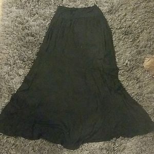 Womens long black skirt